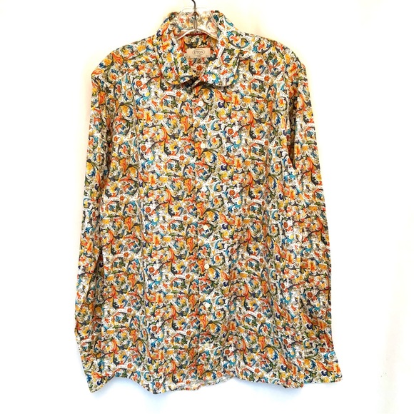 ETON Floral Slim Fit Button Down Shirt - Picture 3 of 8